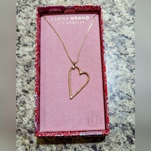 NWT Lucky Brand Gold Tone Heart Necklace